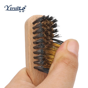 Yinste <b>Shoe</b> Brush Wooden Handle Nylon Bristles For Home Use - Product Image 4