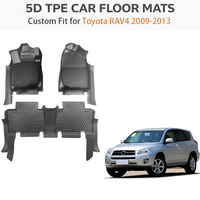 Tapis de sol de voiture sur mesure, écologiques, en TPE, épaisseur 10 mm, pour véhicules à conduite à gauche (LHD) Aygo/Hiace/Civic/Venza 2009-2013 |   Imperméable à toutes les intempéries
