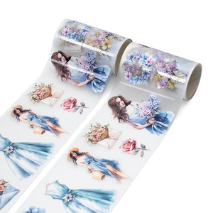 1 rouleau de ruban PET manuel matériel floral caractères vintage paysage architectural <span class=keywords><strong>d</strong></span>écoration fond manuel ruban - Product Image 5