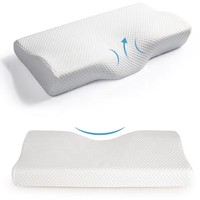 Oreiller en mousse à mémoire de forme en promotion, oreiller thérapeutique pour soulager les douleurs cervicales, soutien cervical pour dormeurs sur le côté et sur le dos