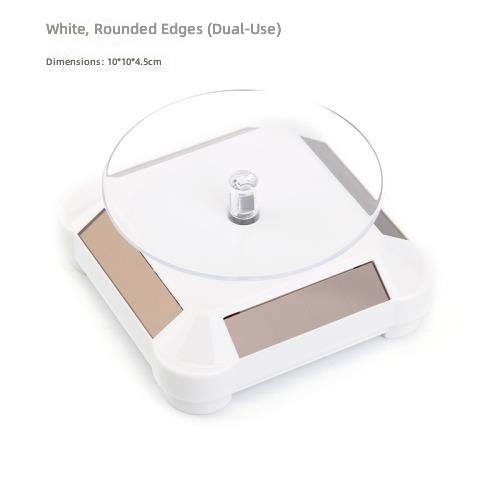 Modern Solar Glass Display Stand Automatic Rotation for Showcase 360 Rotating Display for Turntable Anchor Video Shooting