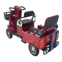 Scooter Eléctrico de 2 Plazas y 4 Ruedas de Fábrica China con Caja de Carga Trasera, Control Manual y Marco Antioxidante para Viviendas con Vista al Mar y Villas de Montaña