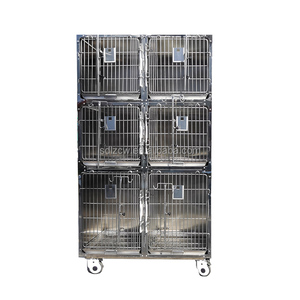 Cage d'oxygénothérapie pour clinique vétérinaire, 3 niveaux, 6 portes, en acier inoxydable respirant, pour animaux hospitalisés, LIZE 304, 1 pièce - Product Image 2