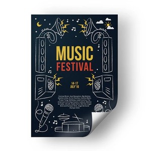 Wholesale Custom Printed A0 A1 A2 <b>A3</b> A4 <b>Paper</b> Poster Colorful Digital Printing for Movie Music Business Film Product Promotion - Product Image 1