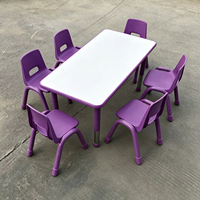 Meubles scolaires, table et chaise d'étude réglables en hauteur pour enfants, plateau en MDF, structure en acier, certifié CE, logo personnalisé