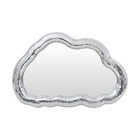 Vente en gros de miroir irrégulier disco de table HOMCO Miroir de courtoisie suspendu à carreaux argentés ondulés 3D pour application de maquillage