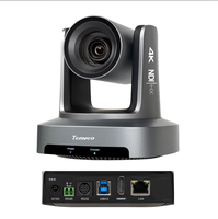 Cámara de Conferencia PTZ Tenveo NDI 4K con Zoom Óptico 12X, USB3.0, HDMI, POE, SDI, para Transmisión en Vivo