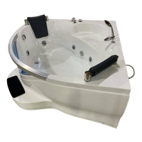 Nouveau modèle avec système intelligent, baignoire d'angle en acrylique écologique pour 2 personnes, bain à remous, spa jacuzzi avec 6 jets pour villas