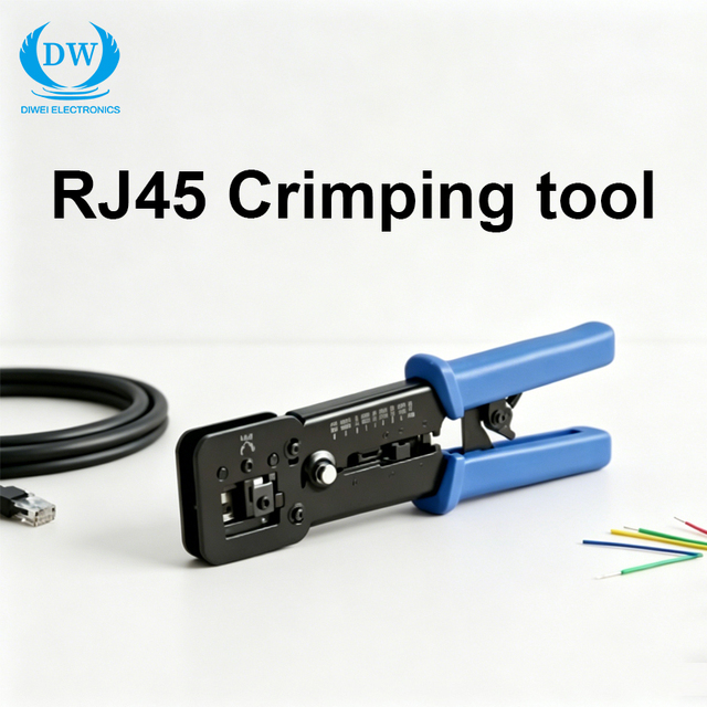 RJ45 Through Network Cable Crimper Manual Cutting & Crimping Tool with Steel Material OEM Customized Support