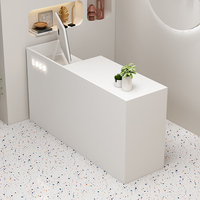 Magasin de vêtements moderne pour femmes Bureau de réception Petit comptoir de paiement en bois pour magasins spécialisés Yoga Salon de beauté Réception