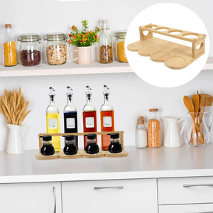 Étagère à épices de comptoir de cuisine transfrontalière avec compartiments, support à verres à vin multifonctionnel en bambou et en bois - Product Image 1