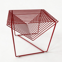 Table basse en métal de haute qualité pour salon, fabriquée directement par le fabricant, avec porte-revues
