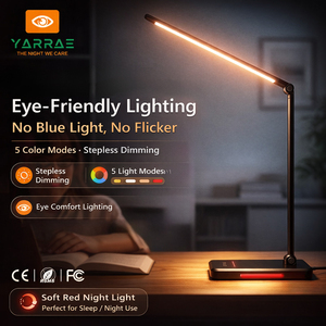 Lámpara de Escritorio LED Multifuncional con Protección Ocular, Sin Luz Azul, Puerto de Carga USB, 6 Modos de Color, Lámpara de Lectura de Lujo - Product Image 1