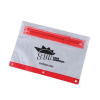 Sac à fermeture éclair en PVC transparent durable et lisse, avec tirette métallique, pochette de rangement plate en plastique pour l'emballage de mini-ornements