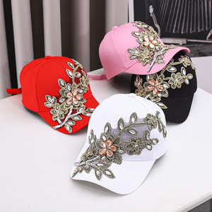 Casquette de <span class=keywords><strong>baseball</strong></span> en jean faite à la main avec strass pour femme, chapeau de papa de luxe orné de cristaux, casquette de soleil ajustable et scintillante, personnalisable - Product Image 2