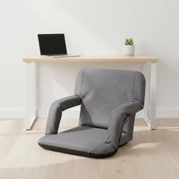 Chaise de plage inclinable réglable gris foncé, design moderne Oxford, coussin rembourré, pliable, légère, portable, pour l'extérieur