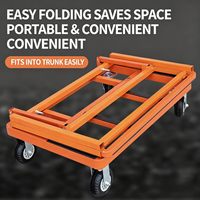 Troli Transportasi Kaca Lipat Model A-Frame, Keranjang Panel Baja Tugas Berat dengan Roda Putar Ber-Rem untuk Kaca Lembaran, Dapat Disesuaikan