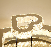 Lampes suspendues AMJ, style contemporain moderne, luxe, LED, cristal, forme de cœur, pour hôtel/villa/salle à manger, garantie 1 an