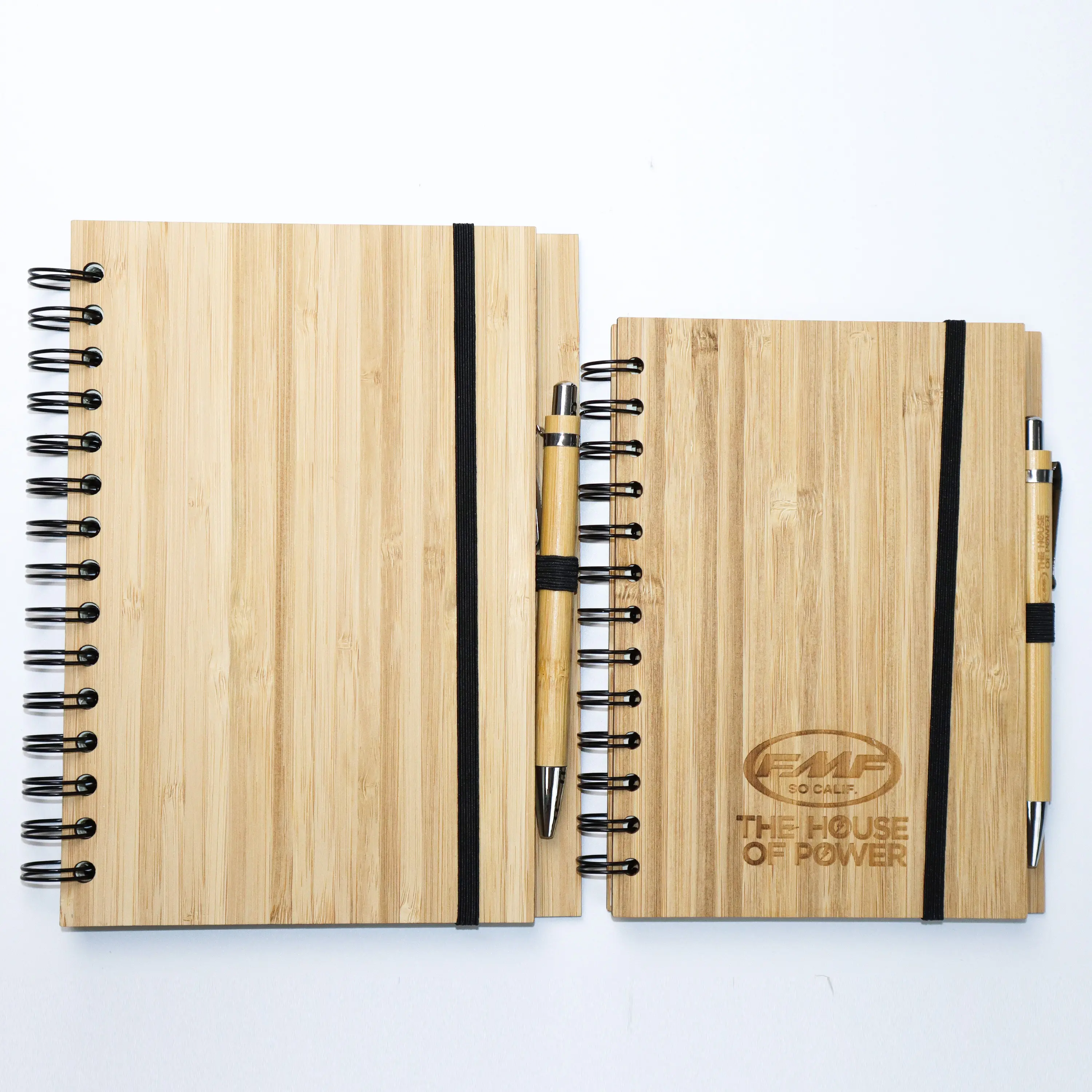 Logo personalizzato di alta qualità/colore fantasia A5 legno a spirale Notebook