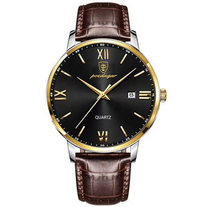 POEDAGAR Herrenuhren Topmarken-Armbanduhr Ledern Quarzuhr Sport wasserdichte Herrenuhr Geschäftsuhr <span class=keywords><strong>826</strong></span> - Product Image 4