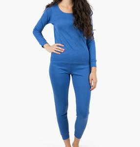 Conjunto de Pijama de <span class=keywords><strong>Dos</strong></span> Piezas de Manga Larga de Alta Calidad <span class=keywords><strong>para</strong></span> Mujer, Pijama de Algodón <span class=keywords><strong>para</strong></span> Mujer, Conjunto de Pijama Familiar Combinable de Algodón Sólido <span class=keywords><strong>para</strong></span> Mujer - Product Image 3