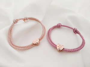 Custom Heart Bracelet Best Gift for <strong>Daughter</strong> <strong>Mum</strong> Best Friends, Rose Gold Bracelet, Personalised <strong>Jewellery</strong> Gift for Her - Product Image 5