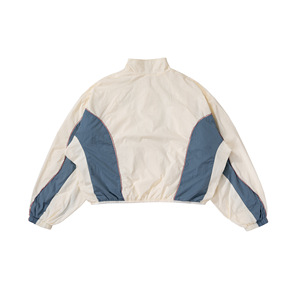 Cao Đường Phố Polyester Áo Gió Áo Khoác Thời Trang Phong Cách Dây Kéo Phụ Nữ Áo Khoác Nối Màu Sắc Cắt Áo Khoác Người Đàn Ông - Product Image 3