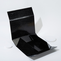 Boîtes à parfum en gros Lionwrapack, personnalisées avec un couvercle à rabat en feuille d'or, magnétique, écologiques, en papier texturé crocodile, emballage cadeau