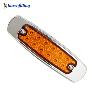 Feu de position latéral encastré à LED 12V 24V 12LED, lampe de signalisation d'avertissement pour bus, camion, remorque, pick-up - 001 - Product Image 5