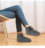 Chaussons chauffants au micro-ondes garnis de graines de lin, pantoufles douces et moelleuses pour soulager les douleurs aux pieds et les pieds froids