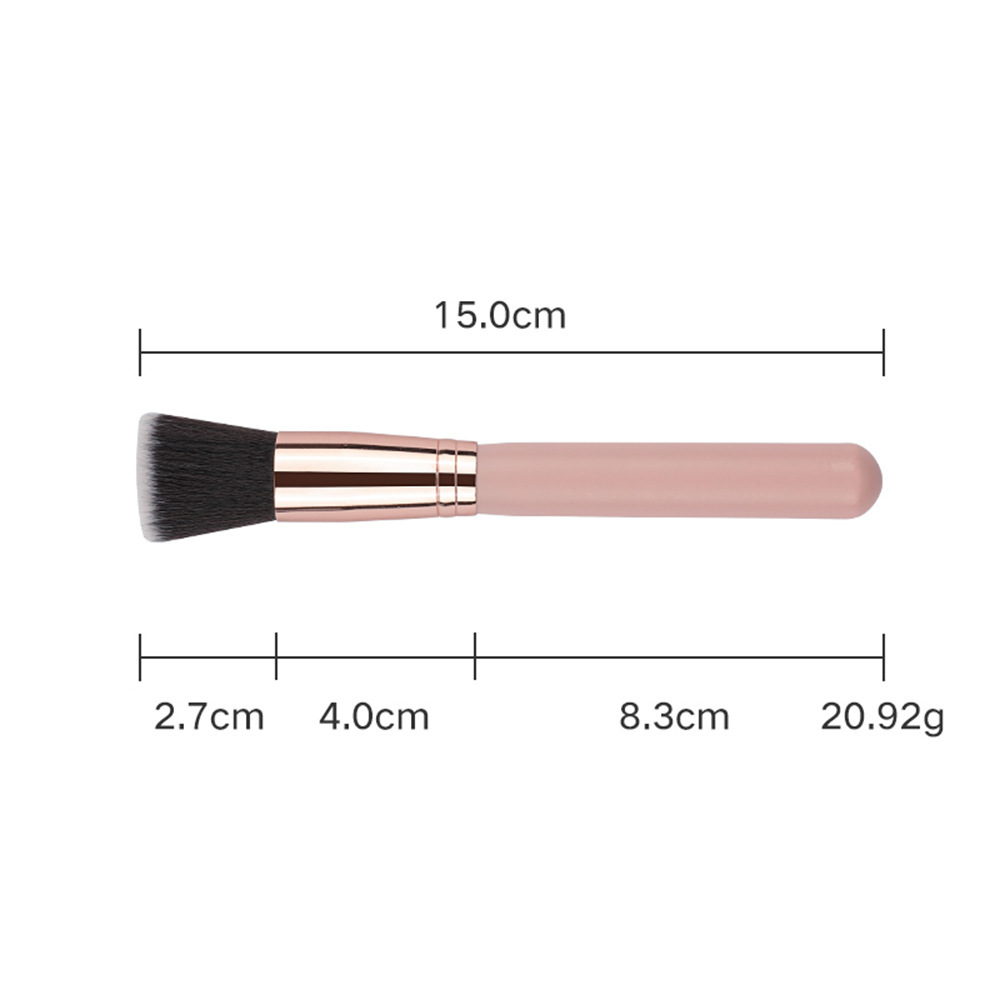 Brocha de base plana de madera rosa