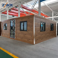 ZYBOX Maison conteneur préfabriquée extensible à double aile, design moderne, pour maisons extensibles, hôtels, appartements, bureaux, bâtiments et villas
