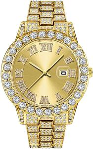 Reloj de pulsera analógico de cuarzo para hombre con diamantes de imitación y cristales, estilo Iced-Out - Product Image 6