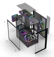 Caja de PC Pcooling con Pantalla LCD Grande, Mini ITX, MATX, Micro ATX, Caja de PC para Juegos con Pantalla LCD