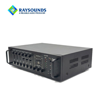 Amplificateur de sonorisation PA 120W à succès avec alimentation de secours DC 24V et 6 entrées micro pour mosquées, écoles et applications commerciales (70V/100V)