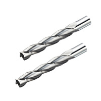 Pemotong penggilingan Spiral tiga pisau presisi untuk pertukangan CNC baja Tungsten karbida untuk mesin ukiran pemotong lubang kunci