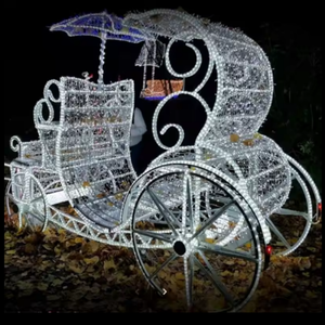 Renne de Noël lumineux à LED avec traîneau pour décoration de rue du Nouvel An - Product Image 4