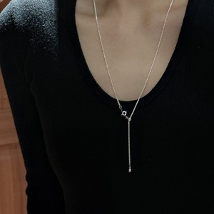 Chopin Retro Simple versión coreana S925 Collar de plata colgante de moda con cadena de clavícula de circón único diseño de nicho - Product Image 3