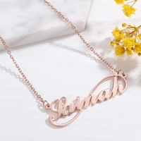 Collier personnalisé avec nom infini Yibao OEM/ODM, collier avec plaque nominative en acier inoxydable 18K, collier avec pendentif significatif pour elle