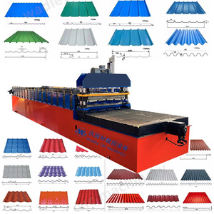 High Speed Roofing <b>Sheets</b> Making Machines Zinc Roll Forming Machine With Non Stop Cutting - Product Image 2