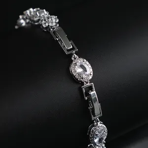Fashion Jewelry Bracelets Couple Classic Design 8mm Cubic Zirconia CZ Tennis Bracelet For Men And Women