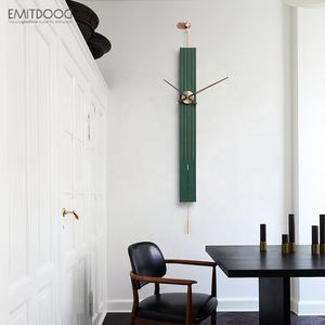 Emidoog-Reloj de pared de madera ecológico, moderno, hecho a mano, de lujo, decoración del hogar, duradero, Simple, a la venta - Product Image 5
