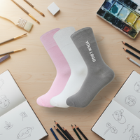 Chaussettes personnalisables en bambou tricoté, respirantes, écologiques, anti-bactériennes, confortables, avec logo, pour enfants, jeunes, hommes et femmes