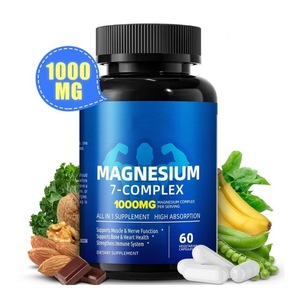 Complément de <span class=keywords><strong>magnésium</strong></span> à absorption élevée, 1000 mg par dose, complexe 7-en-1 avec vitamines D3 et <span class=keywords><strong>B6</strong></span>, soutient la santé musculaire, osseuse et immunitaire - Product Image 1