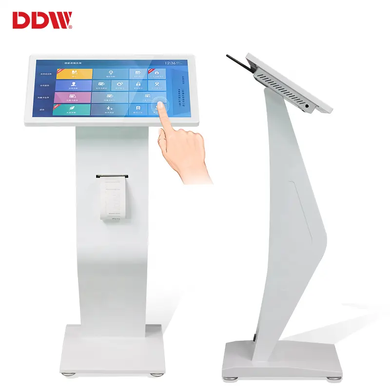 Fabrik preis 21,5 32 43 49 55 zoll stehen multimedia pc interaktive selbst service touchscreen kiosk