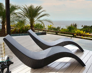 Chaise longue de plage en rotin pour l'extérieur, pour jardin et piscine - Product Image 4