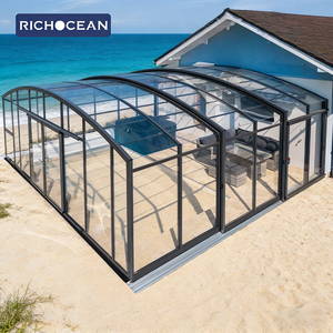 RICHOCEAN Veranda Moderna Personalizzata Impermeabile Retrattile in <span class=keywords><strong>Alluminio</strong></span> con Tetto Scorrevole Elettrico - Product Image 6