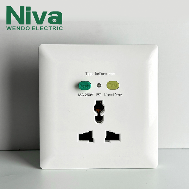 RCD Wall Sockets Switch Universal 13A Residual Current Device Leakage Protection Safety 220v GFCI Tester Receptacle Outlet
