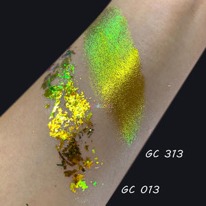 GC013 nouvelle arrivée maquillage cosmétique <span class=keywords><strong>fard</strong></span> à paupières changement de couleur caméléon pigment flocons pour <span class=keywords><strong>fard</strong></span> à paupières pour lèvres or à <span class=keywords><strong>vert</strong></span> - Product Image 1
