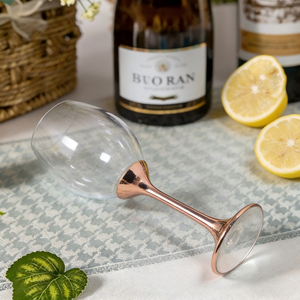 <span class=keywords><strong>Verre</strong></span> à vin en <span class=keywords><strong>plastique</strong></span> PET de 14 oz avec tige or rose, gobelet jetable <span class=keywords><strong>réutilisable</strong></span> incassable, directement de l'usine, sans BPA - Product Image 1